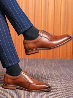 Men's Dress Shoes Round Toe Derby Prom Party Wedding Shoes