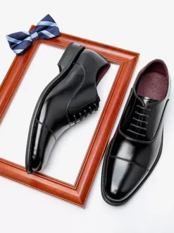 Men's Dress Shoes Round Toe Oxford Prom Party Wedding Shoes