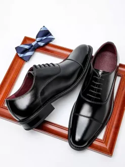 Men's Dress Shoes Round Toe Oxford Prom Party Wedding Shoes