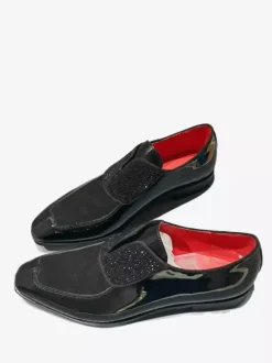 Men's Dress Shoes Square Toe Slip On Prom Wedding Shoes