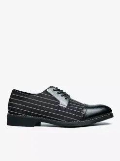 Men's Dress Shoes Stylish Round Toe PU Leather