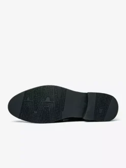Men's Dress Shoes Stylish Round Toe PU Leather