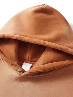Men‘s Fleece Washed Sweatshirt Distressed Hooded Sweatshirt For Men