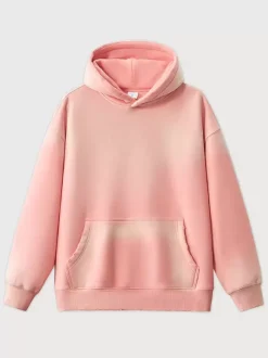 Men‘s Fleece Washed Sweatshirt Distressed Hooded Sweatshirt For Men