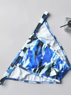 Men's G-String Camouflage Print Ice Silk Thong Underwear