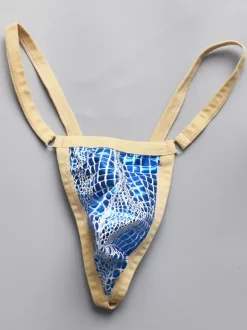 Men's G-strings Thong Sexy Low Rise Underwear Bulge Pouch Panties