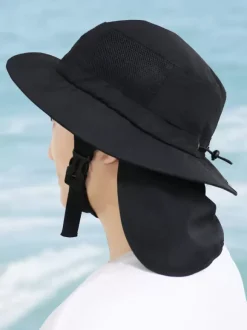 Men's Hat Chic Color Block Lace-up Unisex Sun Hat