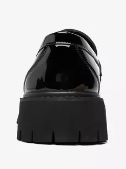 Mens Horsebit Loafers Slip-on Patent Anti-Slip Chunky Shoes