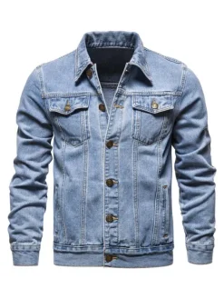 Men's Jackets & Coats Jacket For Men Men's Jackets Chic Light Sky Blue Light Sky Blue Stylish