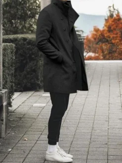 Men's Jackets & Coats Men's Coats Casual Black Quality