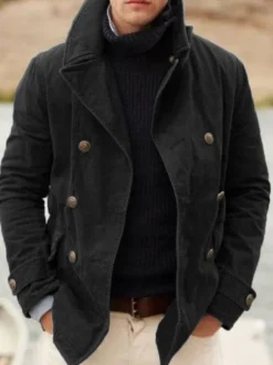 Men's Jackets & Coats Mens Jacket Men's Jackets Casual Dark Navy Black Stylish