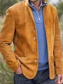 Men's Jackets & Coats Mens Jacket Men's Jackets Casual Coffee Brown Stylish