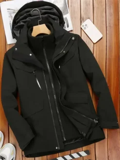 Men's Jackets & Coats Men's Jacket Men's Jackets Chic Color Block Black Dark Navy Cool