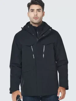 Men's Jackets & Coats Men's Jacket Men's Jackets Chic Color Block Black Dark Navy Cool