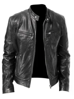 Men's Jackets & Coats Mens Jacket Men's Jackets Chic Deep Brown Black Amazing