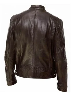 Men's Jackets & Coats Mens Jacket Men's Jackets Chic Deep Brown Black Amazing