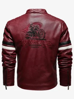 Men's Jackets & Coats Men's Jacket Men's Jackets Casual Stripes Red Red Cool