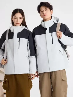 Men's Jackets Hoodie Zip Warm Orange Sport Casual Coat