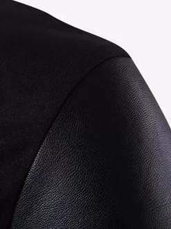 Men's Jacket with Zipper Vintage Stand Collar Asymmetrical Long Sleeve Coat