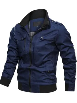 Men's Jacket Zipper Polyester Smart