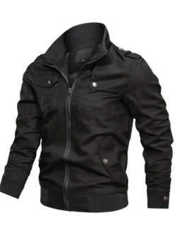 Men's Jacket Zipper Polyester Smart