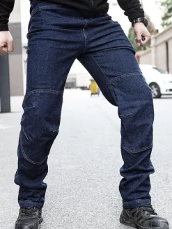 Men's Jeans Jeans For Men Casual Zipper Straight Deep Blue Deep Blue