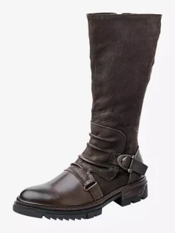 Men's Knee High Boots Cowhide Classic Coffee Brown Knight Boots