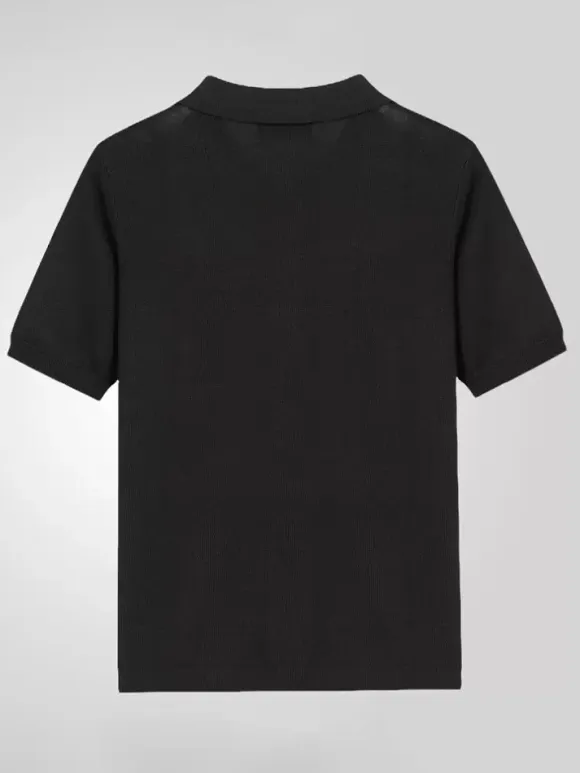 Men’s Lapel T-Shirt Single Breasted Knitted Short Sleeved Polo Shirt