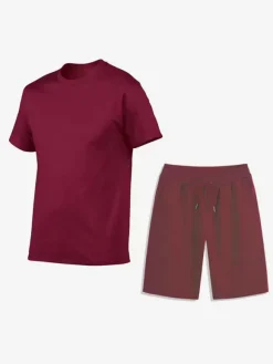 Men’s Leisure T-Shirts and Bottoms Fitness Running Shorts and T-Shirts Sets