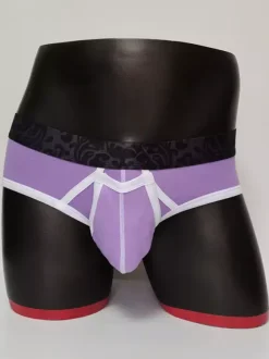 Men's Lingerie Sexy Panties Brief Blue Solid Color Cotton Thong