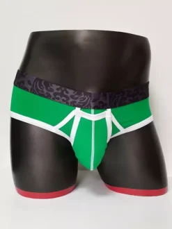 Men's Lingerie Sexy Panties Brief Blue Solid Color Cotton Thong