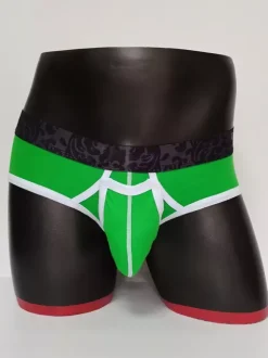 Men's Lingerie Sexy Panties Brief Blue Solid Color Cotton Thong
