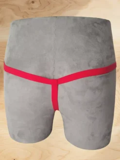 Men's Lingerie Sexy Panties Thong Knit Red Sheer Brief