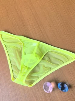 Men's Lingerie Sexy Panties Transparente White Sheer See Through Thong