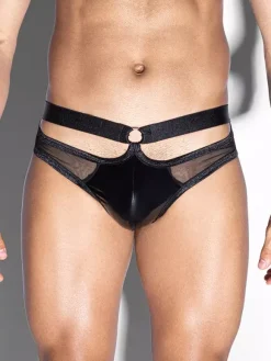 Men's Lingerie Underwear Mesh Low-Rise Pouch Thong Panties