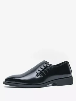 Men Slip On Loafer Dress Shoes Pointed Black Brown Presidential Casual Business Office