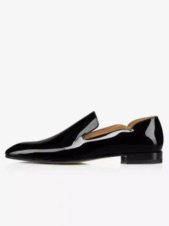 Men's Loafer Slip-On Patent Leather Square Toe V-shaped cut Party Prom Wedding shoes