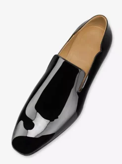 Men's Loafer Slip-On Patent Leather Square Toe V-shaped cut Party Prom Wedding shoes