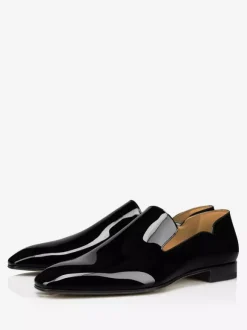 Men's Loafer Slip-On Patent Leather Square Toe V-shaped cut Party Prom Wedding shoes