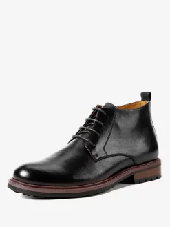Men's Martin Work Boots Cowhide Chic Coffee Brown Ankle Boots