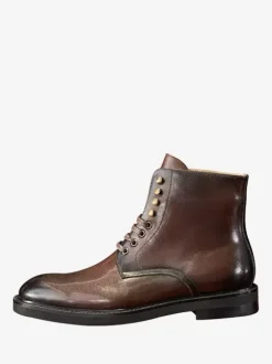 Men's Martin Work Boots Leather Brown Ankel Short Boots