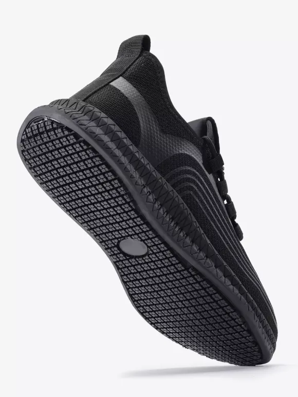 Mens Mesh Sneakers Round Toe Platform Slip-on Running Shoes Lightweight Breathable High Range Sneaker