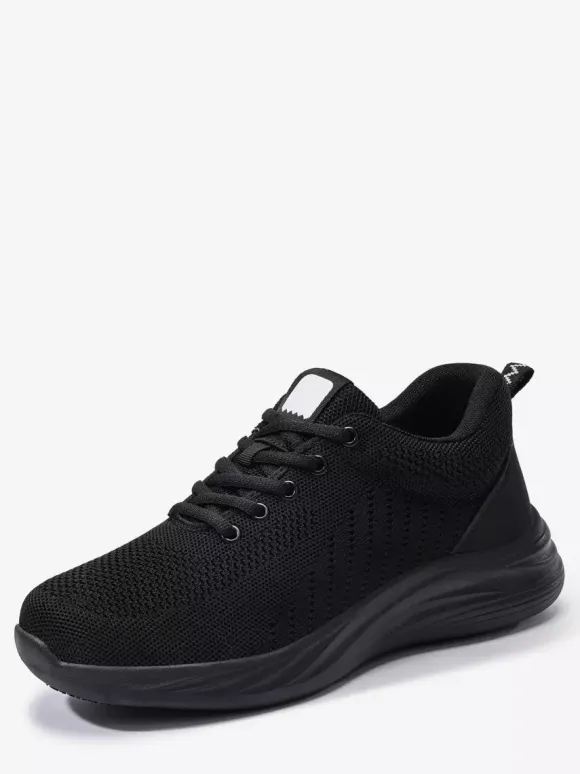 Mens Mesh Sneakers Shoes Non Slip Thick Sole High Range Walking Shoes Lightweight Breathable Hiking Shoes