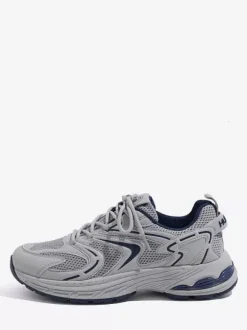 Mens Mesh Sneakers Slip-on Lightweight Breathable Walking Shoes Thick Sole Non-slip Casual Running Shoes