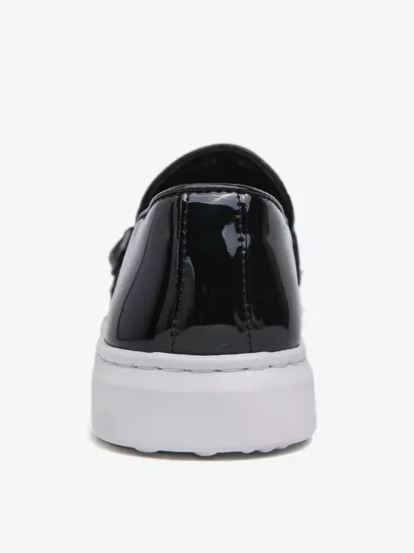 Mens Monk Loafer Double Strap Slip On Patent Leather Casual Comfortable Shoes Flat Dress Walking Shoes Comfort Penny Loafers Sneakers Dress Shoes