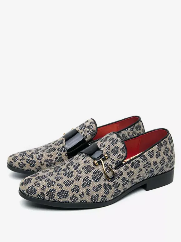 Mens Monk Loafers Slip-on Penny Shoes Fashion Breathable White Beaded Formal Wear Casual Shoes