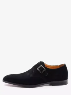 Mens Monk Shoes Suede Pointed-Toe Dress Shoes Trendy Matte Leather Slip-On Loafers