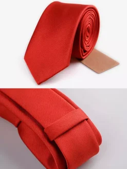 Mens Necktie 6cm Narrow Version Formal Wear Business and Wedding Pure Tie