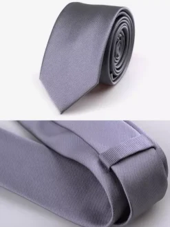 Mens Necktie 6cm Narrow Version Formal Wear Business and Wedding Pure Tie