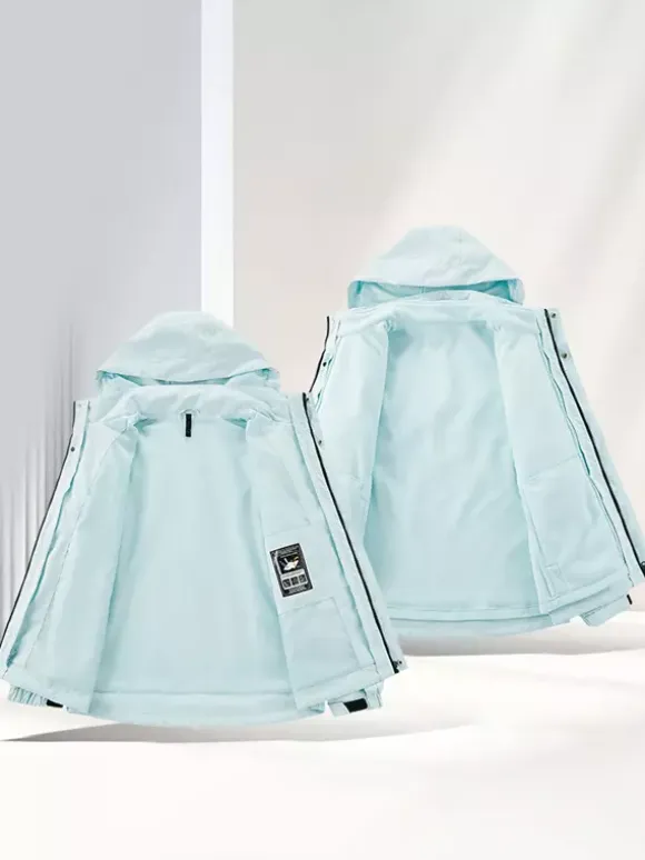 Men’s Outdoor Couple’s Jacket Detachable Hood Windproof And Waterproof 2 Piece Set